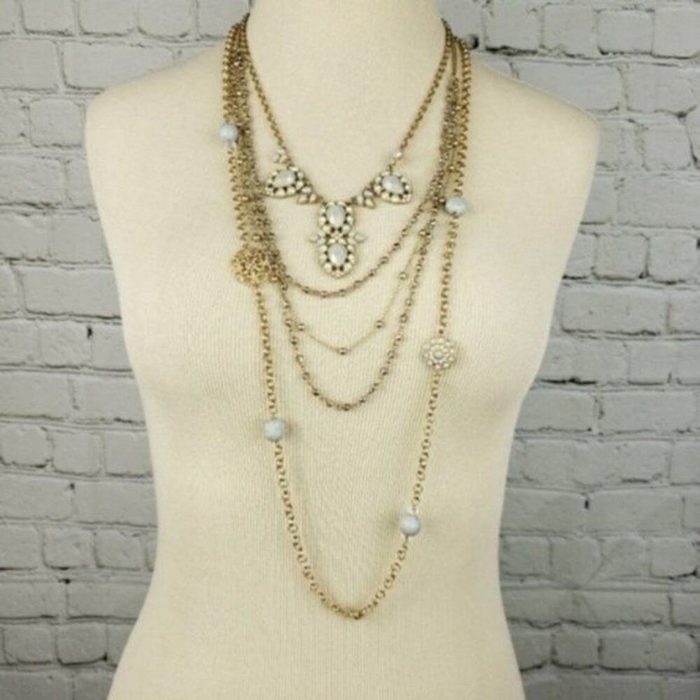 Charming Charlie Set 3 Necklace 40" Gold New